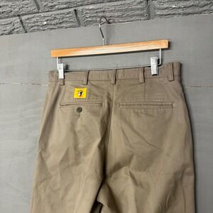 Duck Head Mens Pleated Chino Pants Khaki Tan 100% Cotton 30x32 Relaxed Straight